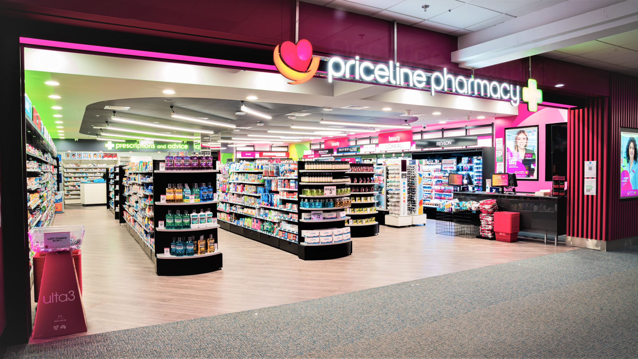 Priceline, pharmacy, fitout, chemist